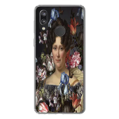 Produktbild von MuchoWow® Handyhülle Schutzhülle Hülle für Huawei P20 Lite (2020) Kunst - Blumen - Dubois Drahonet Silikon Softcase Handy Hülle - Kartenhalter