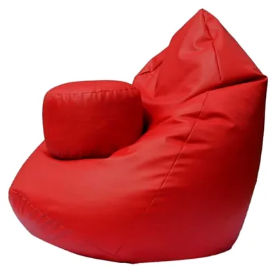 Produktbild von Roter Sitzsack mit Fußhocker