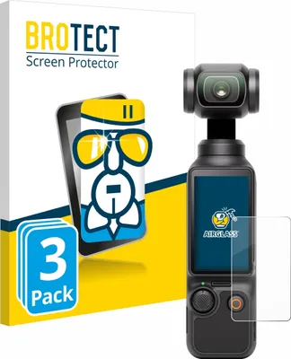 Produktbild von 3x BROTECT Schutzglas für DJI Osmo Pocket 3 Schutzfolie Panzer Folie Glas Display Schutz klar