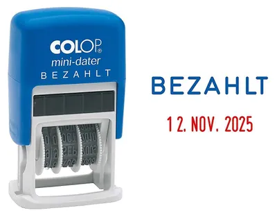 Produktbild von COLOP Datumstempel Mini Dater S160 L2 "BEZAHLT"