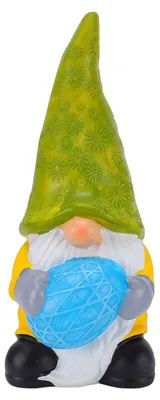 Zdjęcie produktu dla Figurka gnoma do ogrodu, na trawnik, ozdoba wielkanocna z żywicy