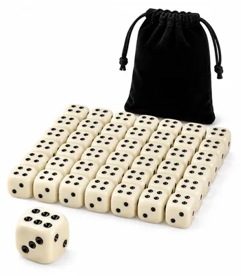 Produktbild von Spielwürfel Acryl, 14 mm, 100 Stück, für Brettspiele