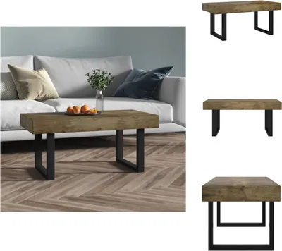 Obrázek produktu pro vidaXL Konferenční stolek tmavě hnědý a černý 90x45x40 cm MDF a železo - Konferenční stolky
