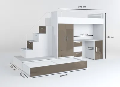 Produktbild von Hochbett aus Massivholz – Für mehr Platz und Stauraum im Jugendzimmer.