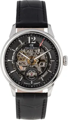 Produktbild von Carl von Zeyten CVZ0080BKS Schramberg Automatik silber schwarz Herren Uhr NEU
