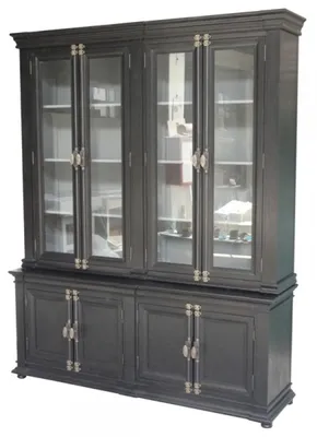 Image de Grande armoire shabby chic style campagnard avec 4 portes - armoire buffet - armoire salle à manger