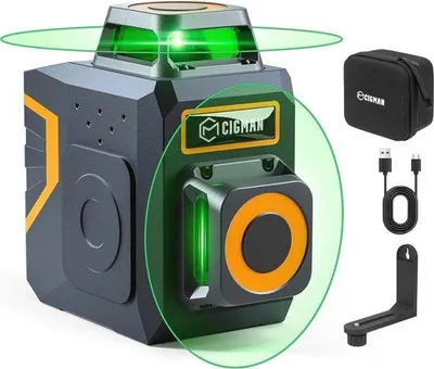 Immagine prodotto di Livella laser verde 2x360°, magnetica, autolivellante, batteria agli ioni di litio