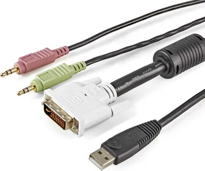 Immagine prodotto di StarTech.com Cavo KVM USB DVI 4-in-1 con audio e microfono