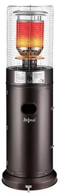 Produktbild von Zelsius Gas Heizstrahler "Zermatt", 11 kW, Braun, Ø 46cm x (H) 137 cm, Terrassenheizstrahler außen