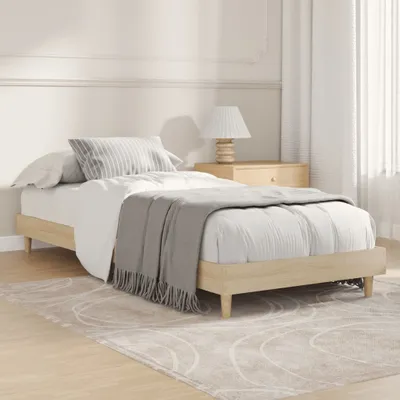 Produktbild von The Living Store Bettgestell Sonoma-Eiche 75x190 cm Holzwerkstoff