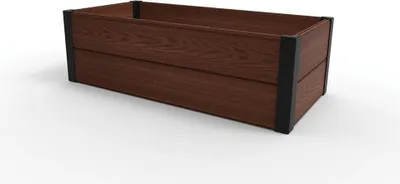 Produktbild von Pflanzkübel - Pflanzkasten 106×50 cm - Rechteckig - Für Garten & Terrasse - Groß - Braun