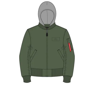 Produktbild von Alpha Industries MA-1 TT Hood Herren Jacke Kapuze 196108 darkgreen 3XL