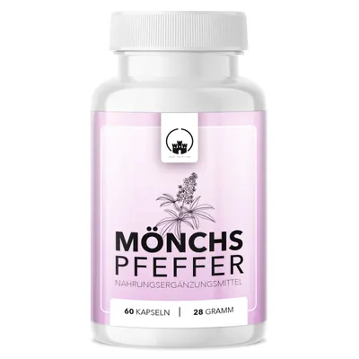 Produktbild von Saint Nutrition® Mönchspfeffer Kapseln – bei PMS, Wechseljahre – Zyklus stabilisieren – Vitex Agnus Castus – hormonelle Gleichgewicht – für Frauen