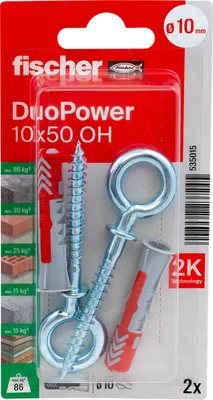Produktbild von fischer Allzweckdübel DuoPower 10 x 50 OH, 2 Stück