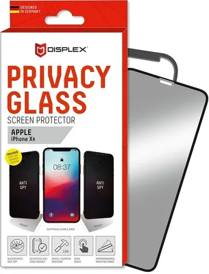Produktbild von Displex Privacy Panzerglas (10H) für Apple iPhone XR/11, Montagerahmen, Privacy Filter, Tempered Glas, kratzer-resistente Schutzfolie, hüllenfreundlich, Apple, iPhone XR/ iPhone 11, Trockene Anwendung, Schlagfest, Kratzresistent, Staubresistent, Transparent, 1 Stück(e)