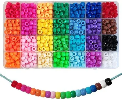 Produktbild von Bunte Perlen 6x9mm für Schmuck und Hobby