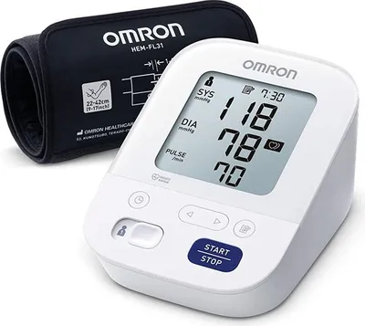 Produktbild von Omron Armstulpe Blutdruckmonitoring digital Gesundheit Zuhause Komfort Klinisch validiert bequem