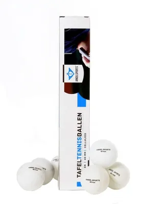 Produktbild von Tischtennisbälle Kunststoff 40 mm weiß 6 Stück