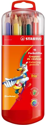 Produktbild von Dreikant-Farbstift Trio dick Box mit 15 Stiften Packung mit 10 Stück
