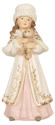 Immagine prodotto di Clayre & Eef Figurina decorativa natalizia Bambino 8x7x17 cm Beige Plastica
