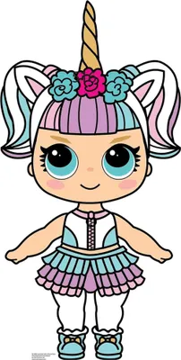 Image de Poupée licorne - Support en carton - 91 cm
