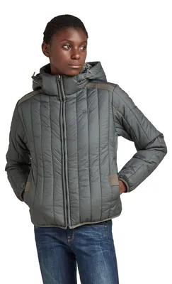 Productafbeelding van G-STAR RAW Dames Meefic Quilted Jas, verticaal gestreept