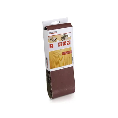 Produktbild von Kreator Holz Schleifband für Bandschleifer 3 Stück - Körnung G120 - 10 x 61 cm
