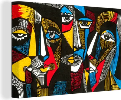 Obrázek produktu pro OneMillionCanvasses® Malba na plátně Nástěnná malba na plátně - Malba - Olejomalba - Kubismus - 150x100cm