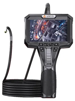 Obrázok produktu pre Endoskop, 6,5 mm, objektív, 1,6 m kábel, 4,3-palcový IPS LCD displej, predná kamera s 5000 luxov, bočná kamera s 8000 luxov