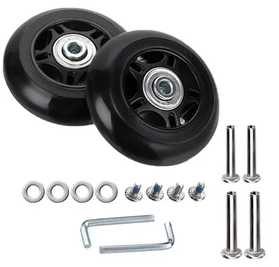 Produktbild von Set mit 2 Ersatzrädern, 80 mm x 24 mm, für Koffer