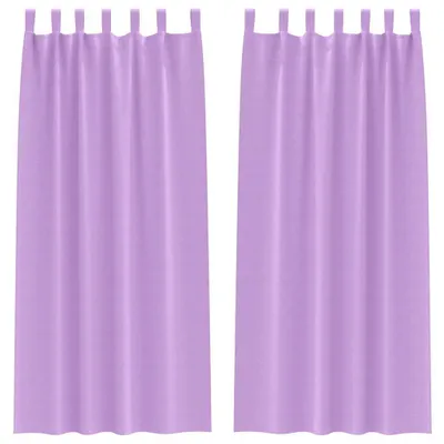 Productafbeelding van Solidchoice - Verduisteringsgordijnen met Ringen Paars 245 x 140 cm, 2 Stuks