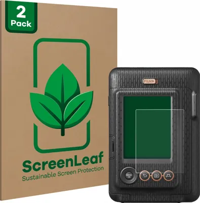 Produktbild von 2x ScreenLeaf Schutzfolie für Fujifilm Instax Mini LiPlay nachhaltiger Displayschutz Display Schutz Folie Klar Transparent