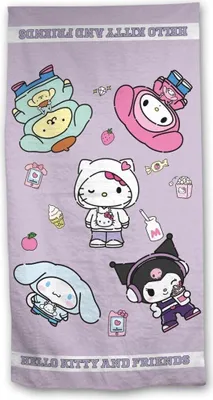 Immagine prodotto di Telo da bagno Hello Kitty viola 70 x 140 cm