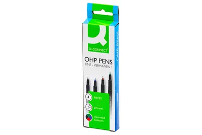Immagine prodotto di Q-Connect® KF01066 penna a punta di fibra - permanente, circa 0,7 mm (F), confezione da 4
