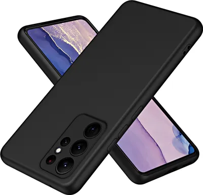 Produktbild von Galaxy S23 Ultra Hülle, Flüssig Silikon Handyhülle Stoßfest Kratzfest Schutzhülle für Samsung Galaxy S23 Ultra Schwarz