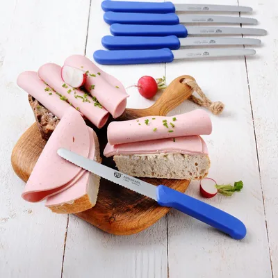 Produktbild von Set von 6 Tafelmessern mit Wellenschliff - 21 cm Küchenmesser