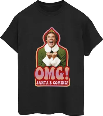 Produktbild von Elf - "Santa's Coming" T-Shirt für Damen BI22308 (4XL) (Schwarz)
