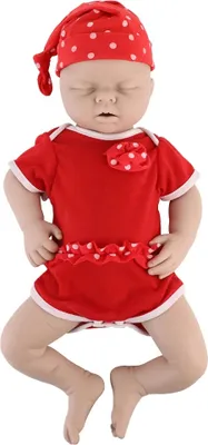Produktbild von Silikon Reborn Baby Puppe, lebensechte Textur, Unisex-Optionen, 53 cm (20,86 Zoll) Mädchen