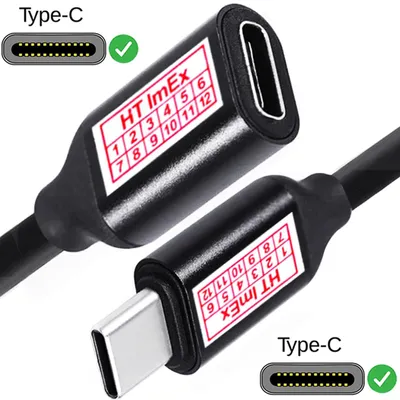 Produktbild von USB-C 3.2 Verlängerung Kabel 4K 60Hz C-Stecker C-Buchse Laden Daten Handy Laptop