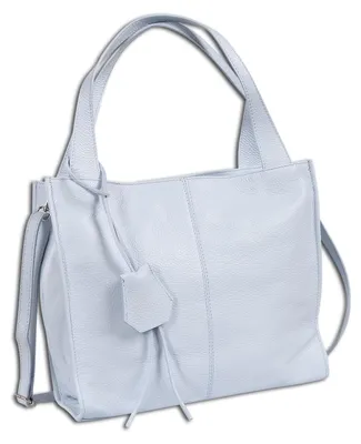 Produktbild von Toscanto Damen Schultertasche Shopper Leder Tasche hellblau OTT155SH