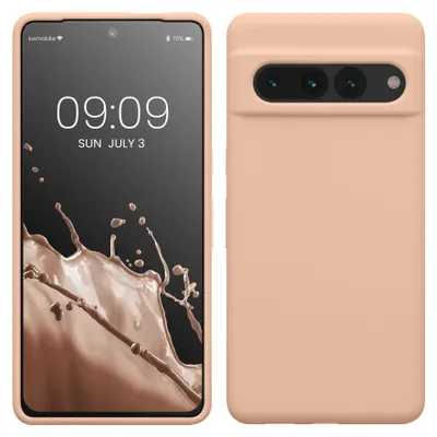 Produktbild von kwmobile Handyhülle für Google Pixel 7 Pro Hülle, für Pixel 7 Pro Case - Hülle Silikon - kabelloses Laden - Pastell Pfirsich