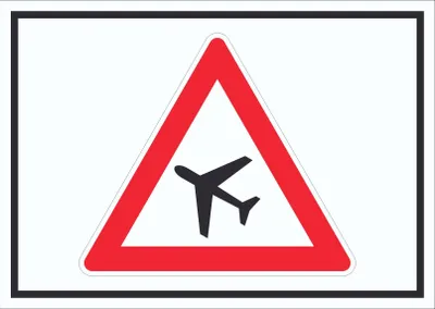 Produktbild von Schild Achtung Flugbetrieb Symbol A5 (148x210mm)