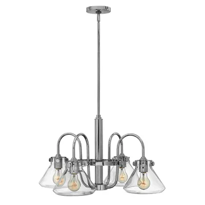 Obrázek produktu pro Lustr, závěsné svítidlo, sklo ocel chrom, D 68,6 cm