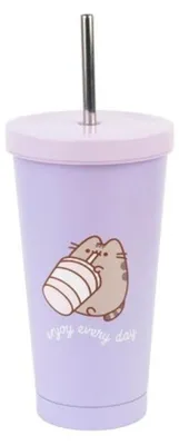 Obrázok produktu pre Kubek 500ml Pusheen metalowy z rurką VM03