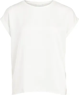 Produktbild von VILA Satin Blusen T-Shirt Kurzarm Basic Glänzendes Oberteil VIELLETTE Größe: 44