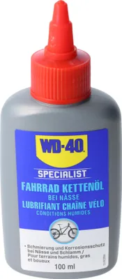 Produktbild von WD-40 BIKE Kettenöl, Fahrradketten Öl für feuchte Bedinungen, WD-40 WET, Korrosionsschutz bei Nässe und Schlamm