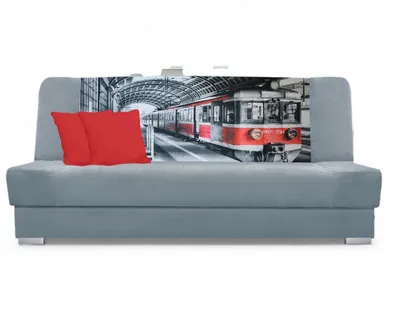 Produktbild von Schlafsofa BIRMA Zug grau faltbar mit Stauraum Liegefläche 192x112 cm