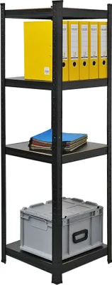 Produktbild von Wohnregal Ragnar | HxBxT 150x45x45cm | Fachlast 100kg | Matt Schwarz