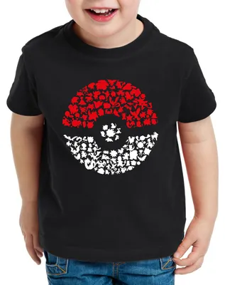 Produktbild von A.N.T. Fang sie alle Kinder T-Shirt poke ball monster spiel online