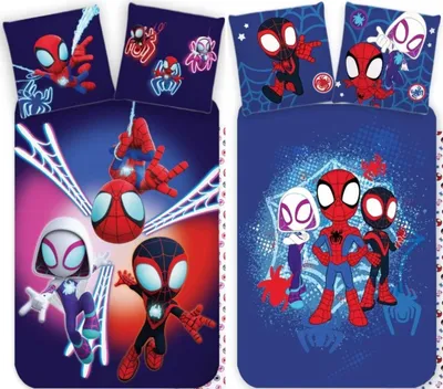 Produktbild von Marvel Spidey & Super-Freunde - 2 x Bettwäsche-Set, 135x200 & 80x80